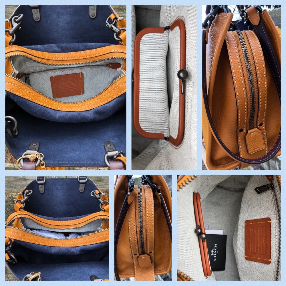 Coach Rogue 1941 Leather Butterscotch Mustard Bag - Picture 4 of 6